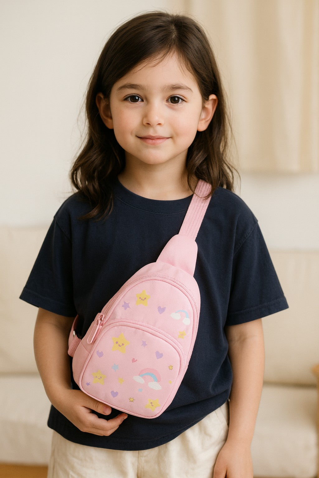 Kids Sling Chest Bag – Cartoon-Inspired Crossbody (Unisex, Ages 5–7)