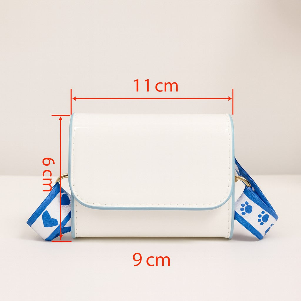 Kids Patent Mini Crossbody (White or Black) with Random Cartoon Surprise