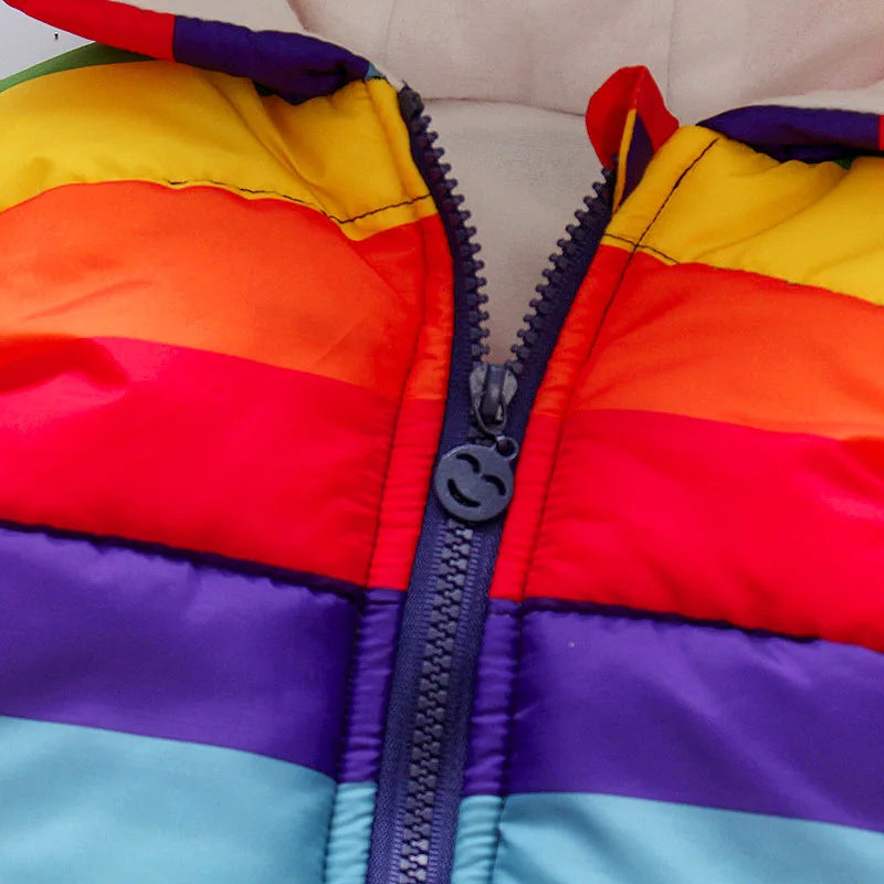 Girls’ Hooded Plush Stripe Vest