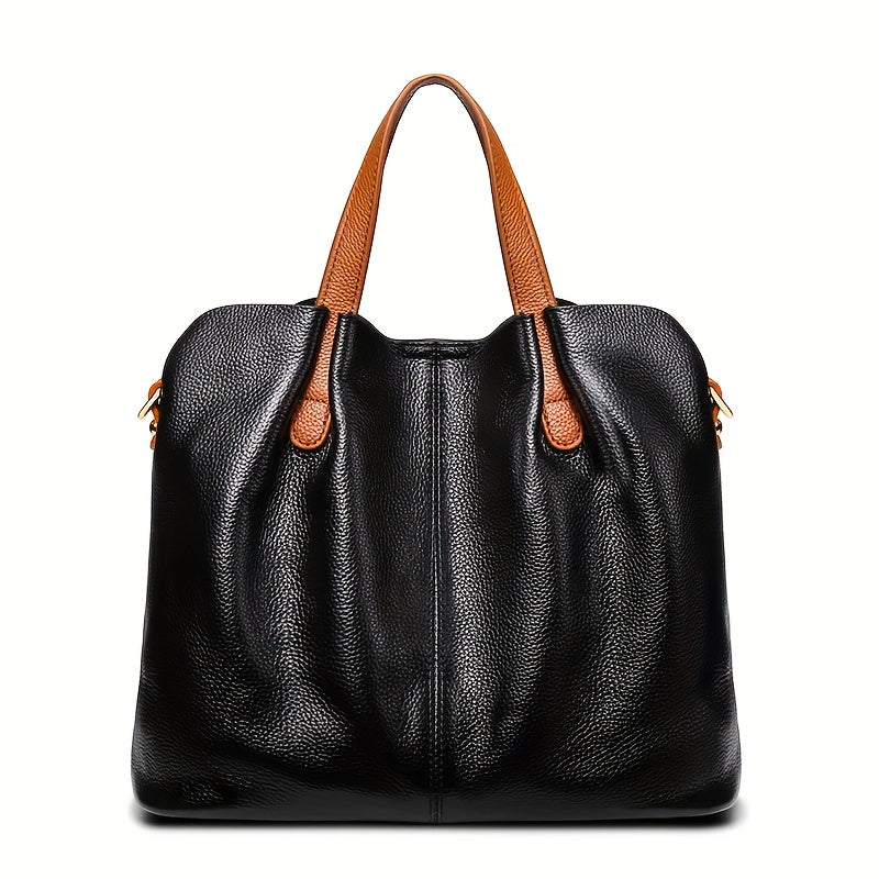 Luxury Dual-Tone City Tote 