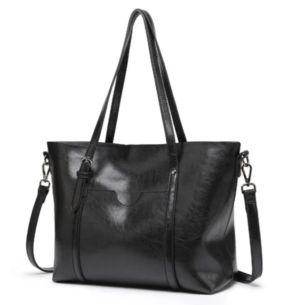Vintage TPU Square Tote – Soft, Spacious Shoulder & Crossbody Bag for Women