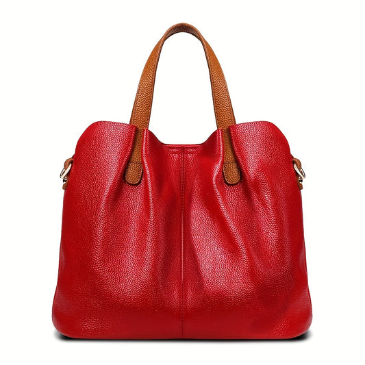 Luxury Dual-Tone City Tote 